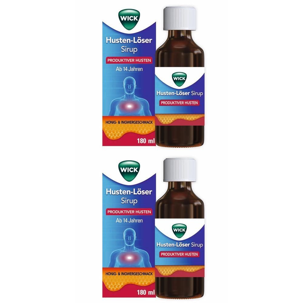 Wick Husten-Löser Sirup mit Honigaroma 200mg/15ml 2x 2x180 ml