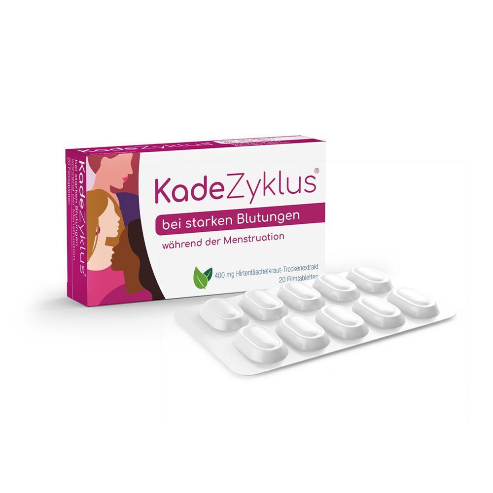 KadeZyklus Packung mit einer Blisterpackung von 10 Tabletten.