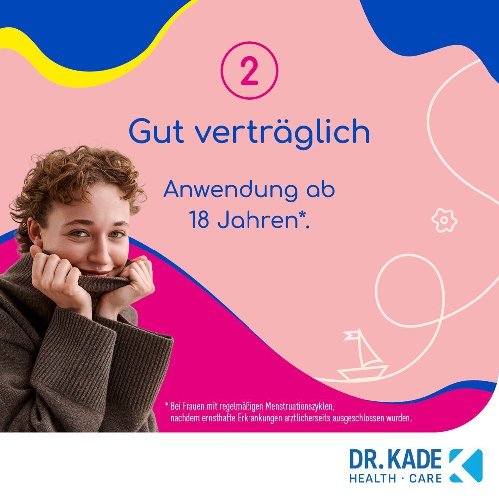 KadeZyklus ist gut verträglich und ab 18 Jahren anwendbar.