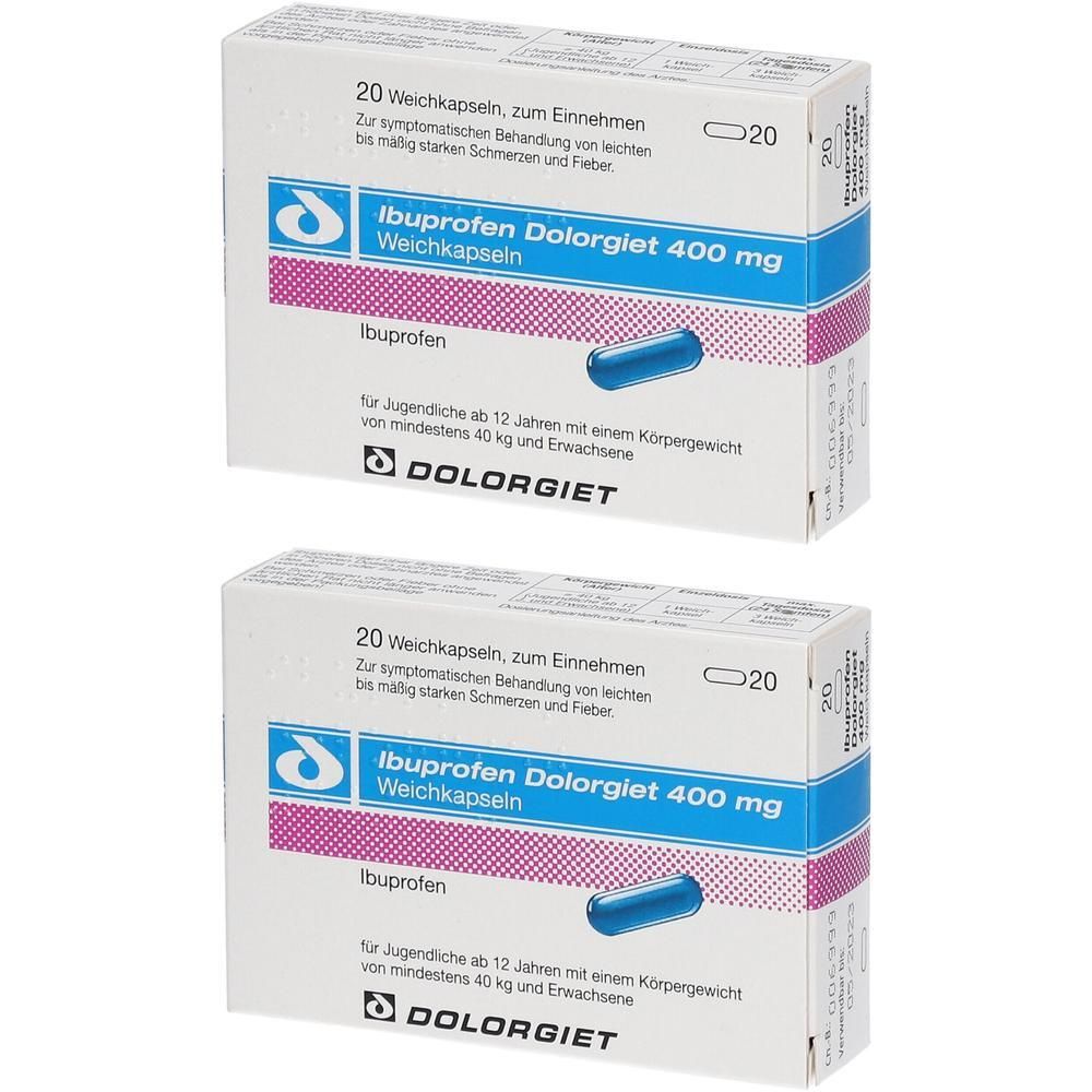 Ibuprofen Dolorgiet 400 mg Weichkapseln 2x 2x20 St