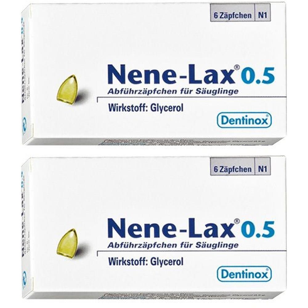 Nene LAX 0,5 Suppos.f.Säugl. 2x 2x6 St Säuglings-Suppositorien