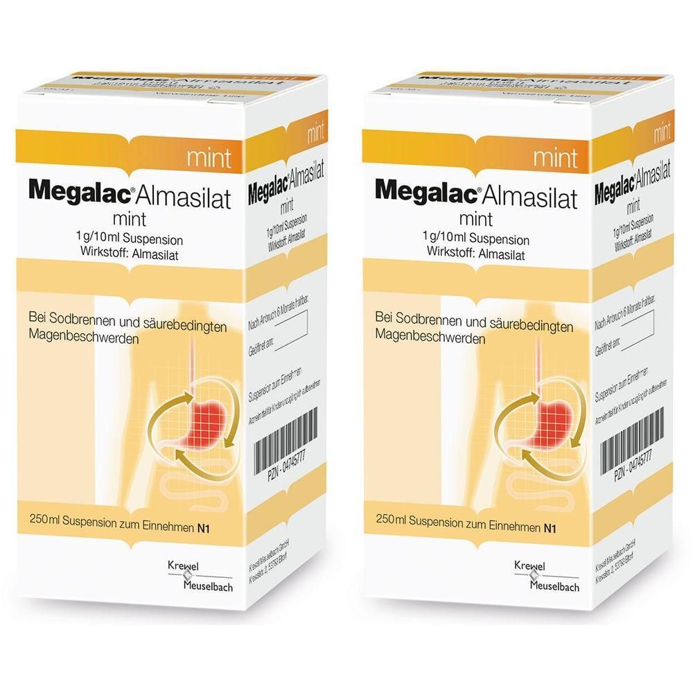 Megalac Almasilat mint Suspension 2x 2x250 ml
