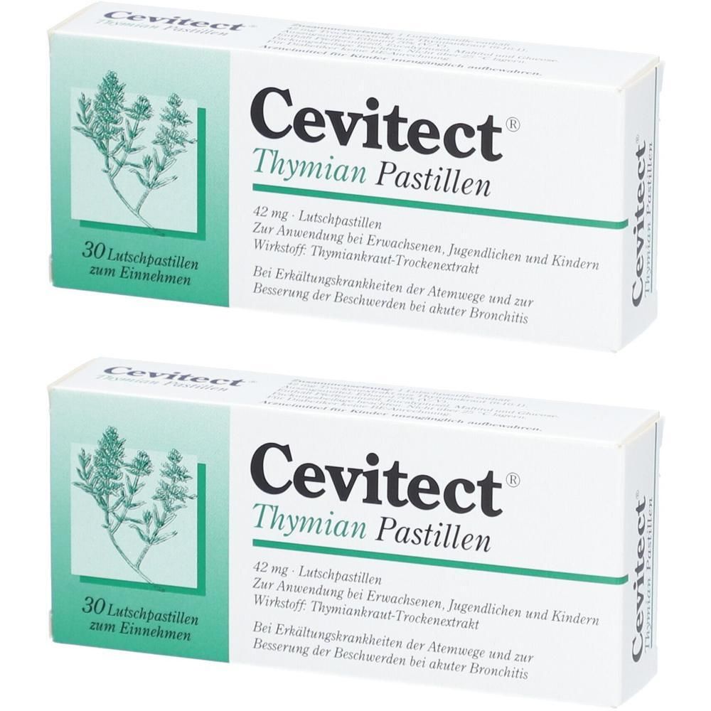 Cevitect Thymian Pastillen 2x 2x30 St