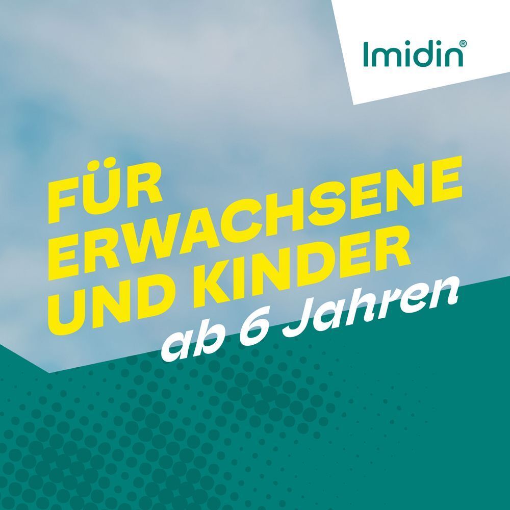 Textgrafik: Für Erwachsene und Kinder ab 6 Jahren. Imidin® N Nasentropfen.