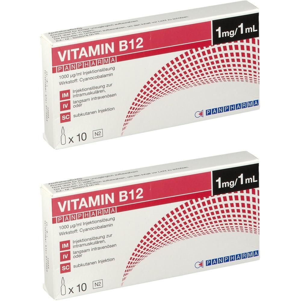 Vitamin B12 Panpharma 1000 µg/ml Injektionslsg. 2x 2x10x1 ml Injektionslösung