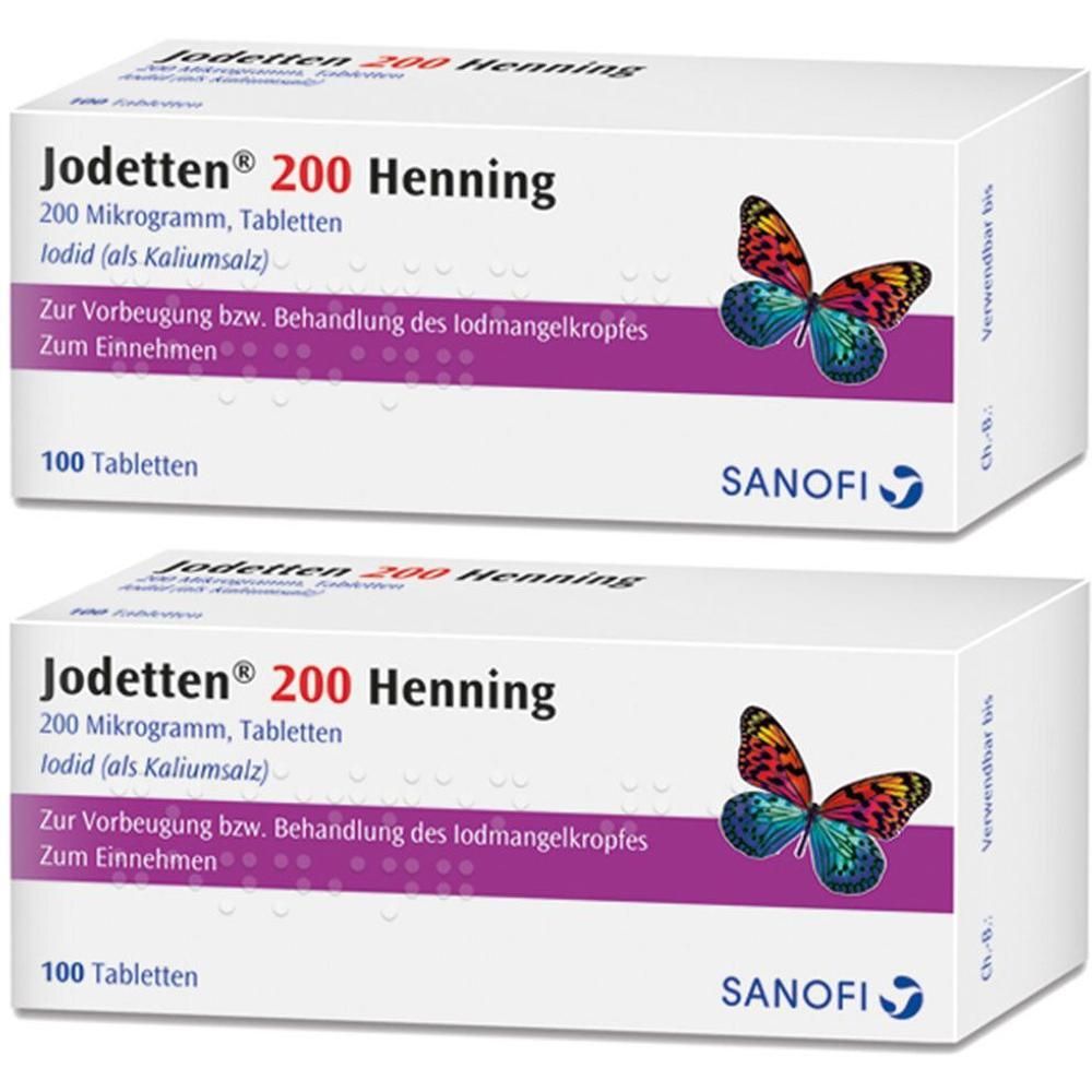 Jodetten 200 Henning Tabletten 2x 2x100 St
