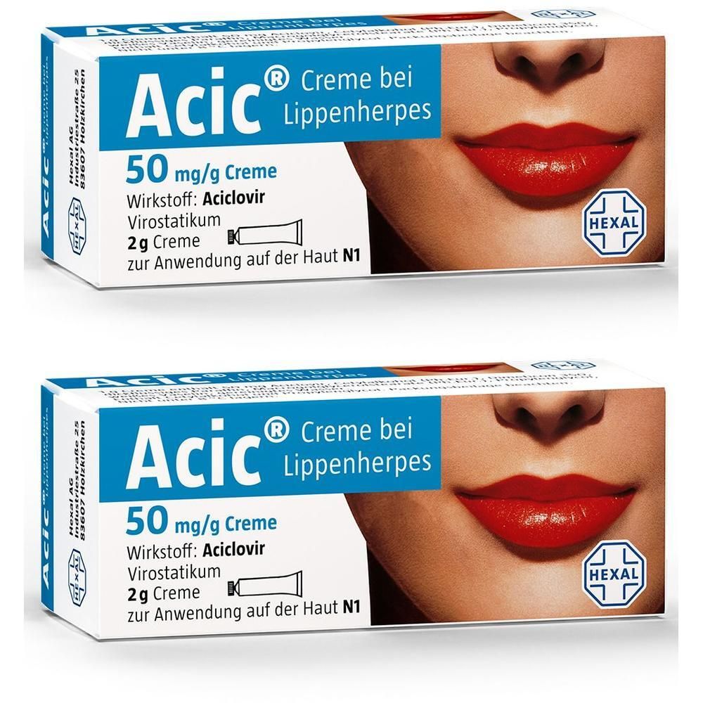 Acic Creme bei Lippenherpes 2x 2x2 g