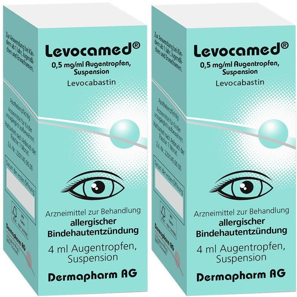 Levocamed 0,5 mg/ml Augentropfen Suspension 2x 2x4 ml