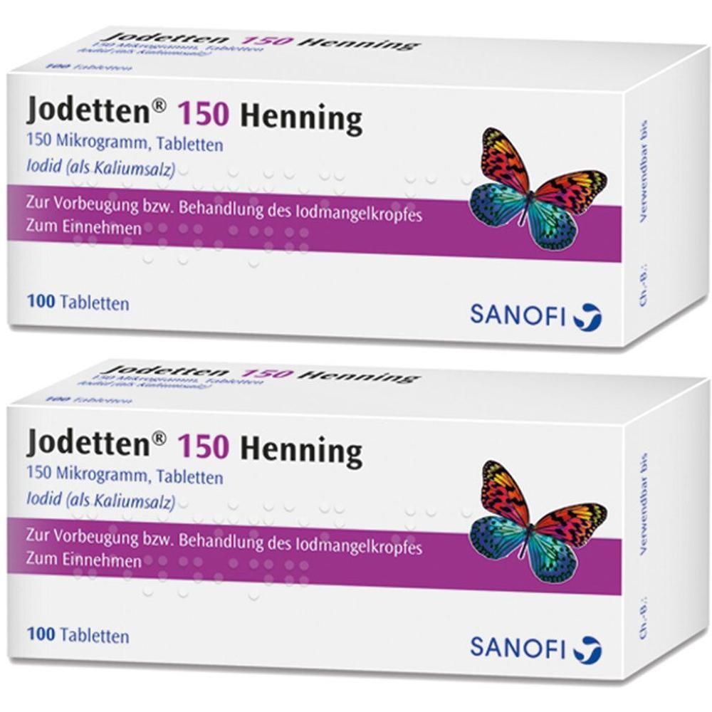 Jodetten 150 Henning Tabletten 2x 2x100 St