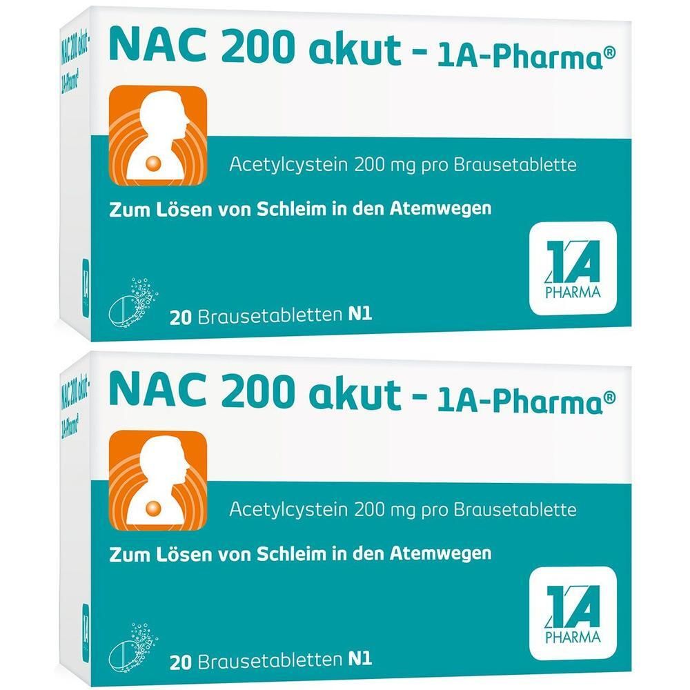 NAC 200 akut-1A Pharma Brausetabletten 2x 2x20 St