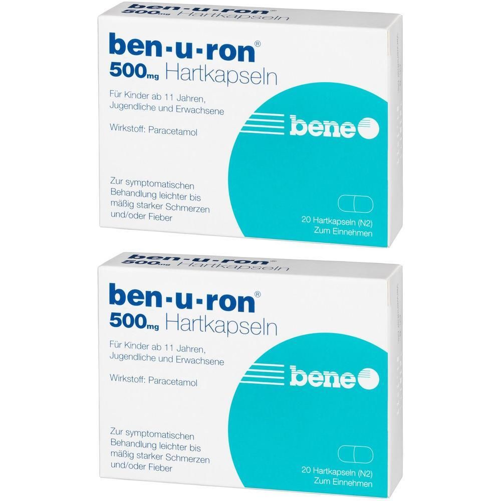 Ben-U-Ron 500 mg Kapseln 2x 2x20 St Hartkapseln