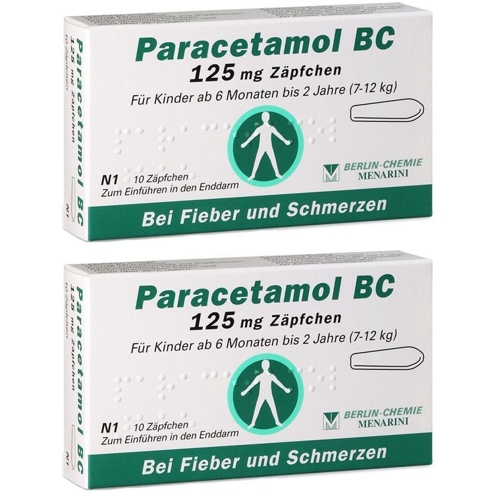 Paracetamol BC 125 mg Suppositorien 2x 2x10 St