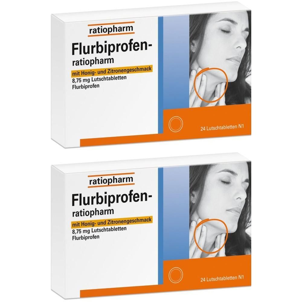 FLURBIPROFEN-ratio.m.Honig-u.Zitroneng.8,75mg Lut. 2x 2x24 St Lutschtabletten