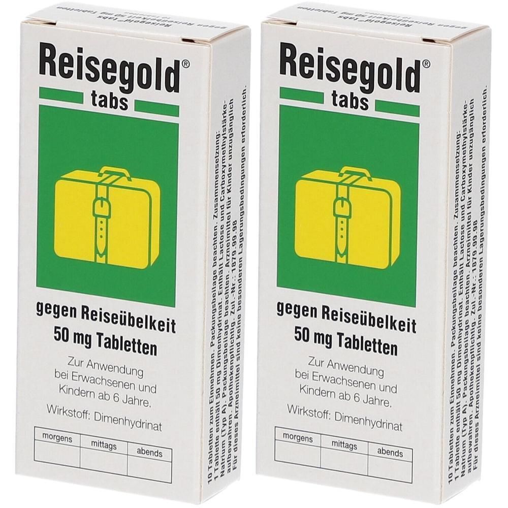 Reisegold Tabs gegen Reiseübelkeit 2x 2x10 St Tabletten
