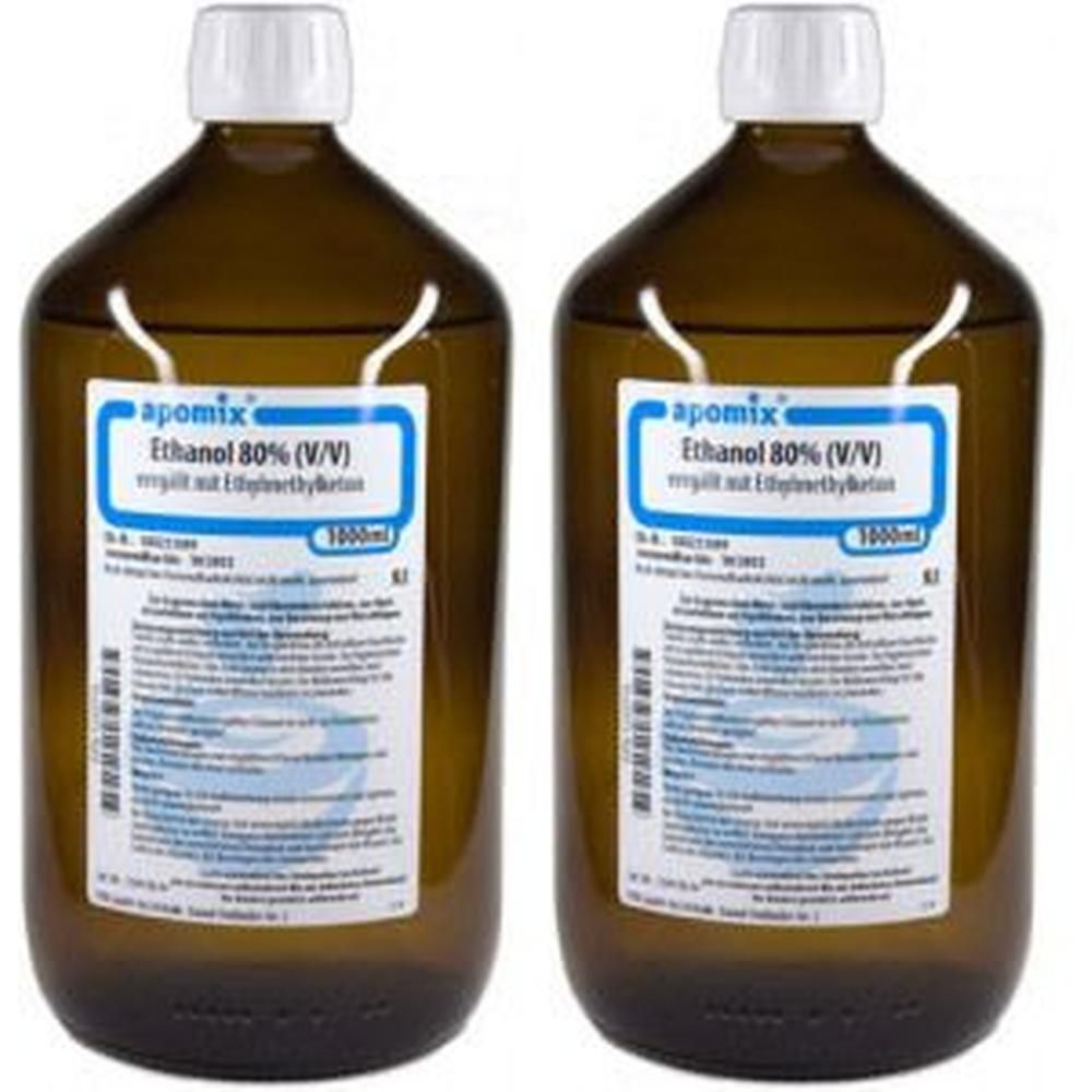 Ethanol MEK denaturatum 80% 2x 2x1 l Flüssigkeit