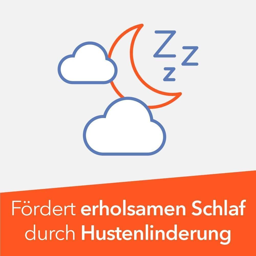 Symbol: Mond, Wolken, Schlaf. Fördert erholsamen Schlaf durch Hustenlinderung.