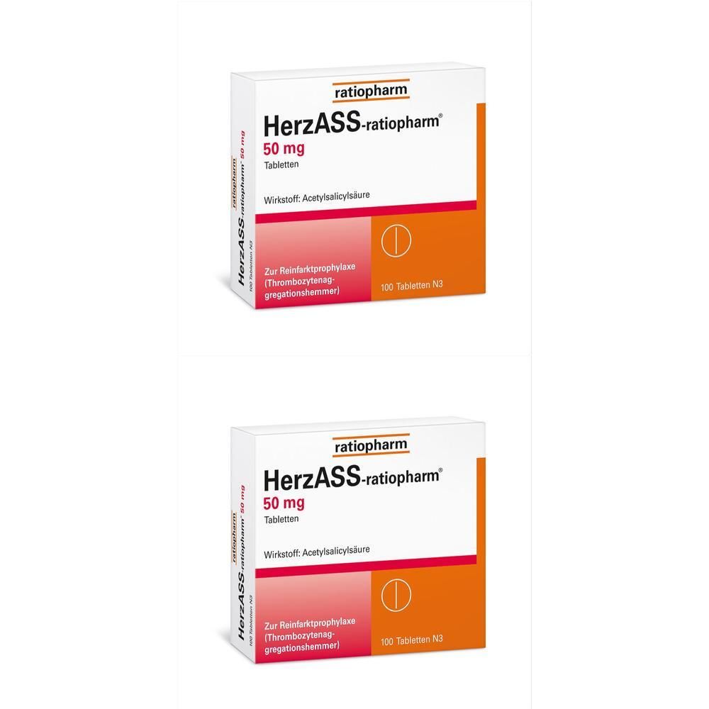 HERZASS-ratiopharm 50 mg Tabletten 2x 2x100 St