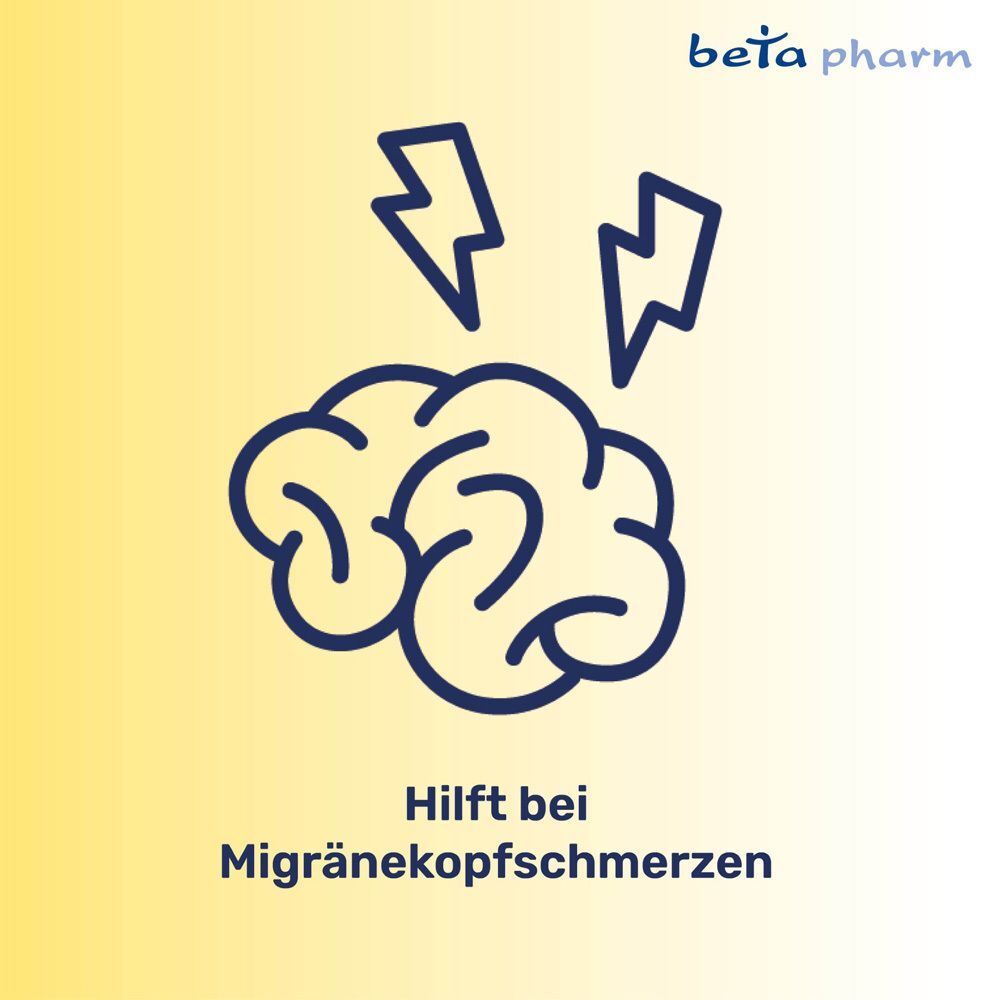 Symbol eines Gehirns mit Blitz, das Migränekopfschmerzen anzeigt. Naratriptan beta.