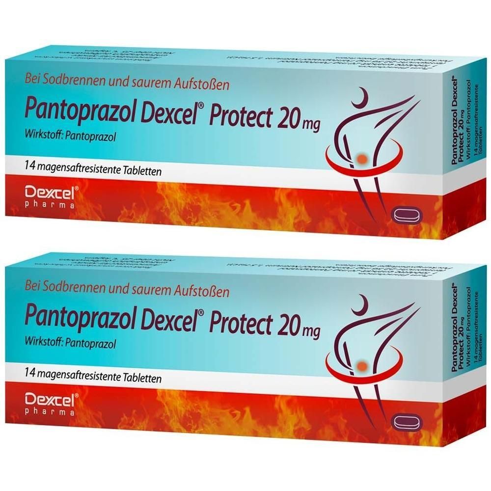 Pantoprazol Dexcel Protect 20 mg magensaftres.Tab. 2x 2x14 St Tabletten magensaftresistent