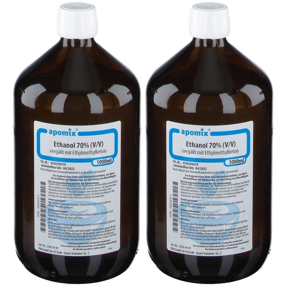 Ethanol MEK denaturatum 70% 2x 2x1 l Flüssigkeit