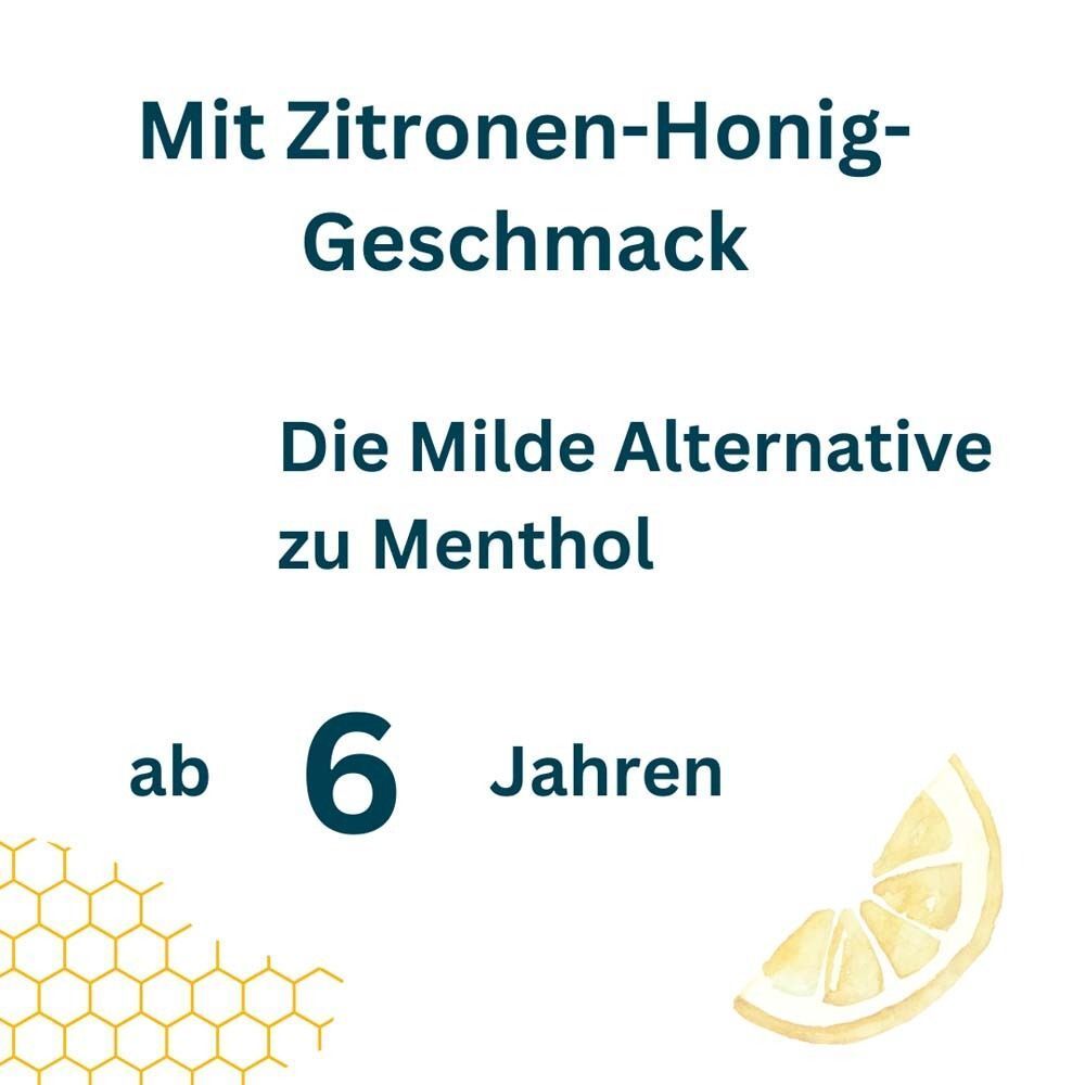 Septolete mit Zitrone-Honig-Geschmack, milde Alternative zu Menthol, ab 6 Jahren.