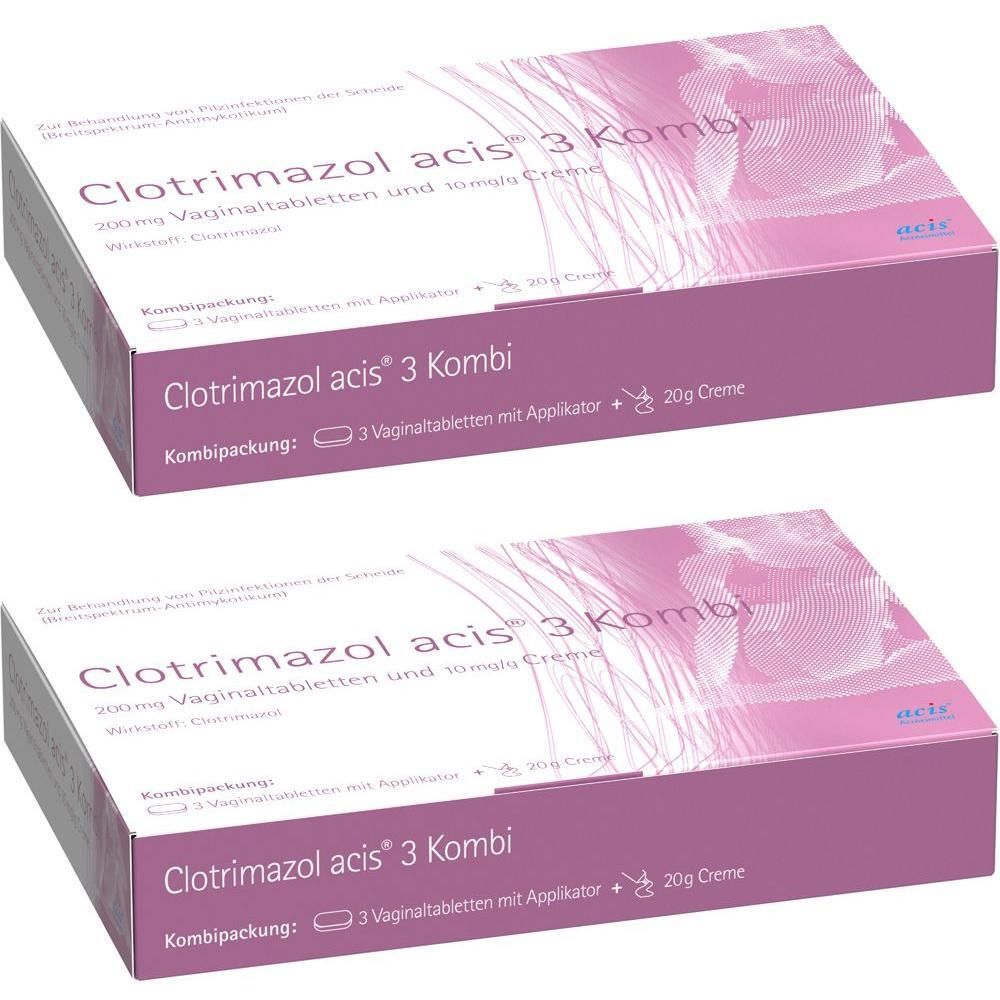 Clotrimazol acis 3 Kombipackung 2x 2x1 St