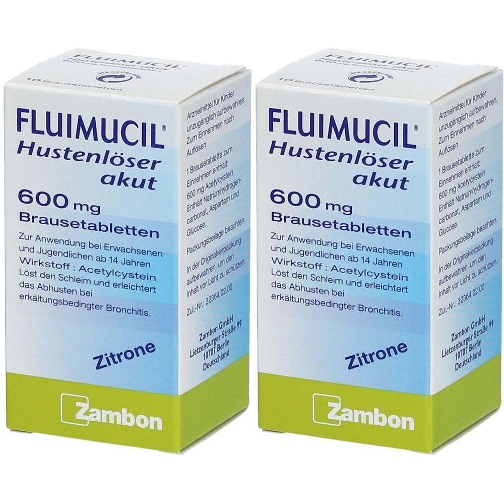 Fluimucil Hustenlöser akut 600 Brausetabletten 2x 2x10 St