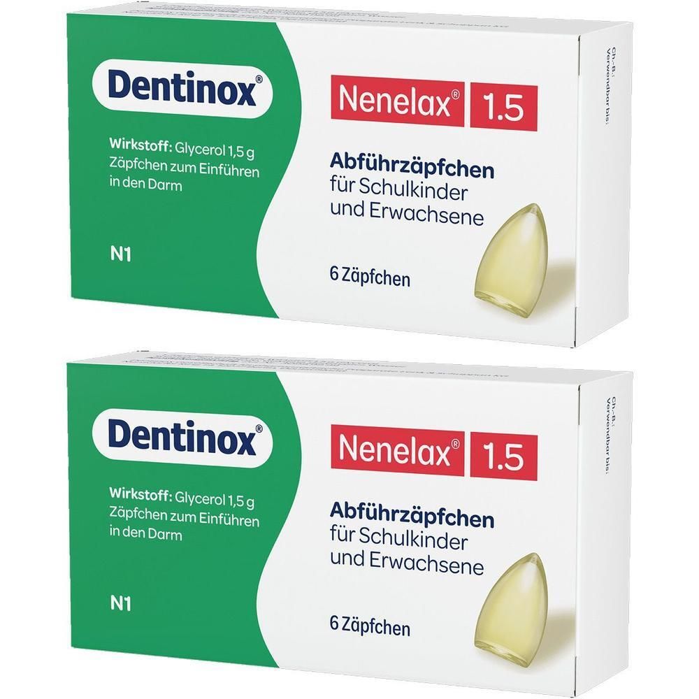 Nene LAX 1,5 Suppos.f.Schulkdr.u.Erw. 2x 2x6 St Erwachsenen-Suppositorien
