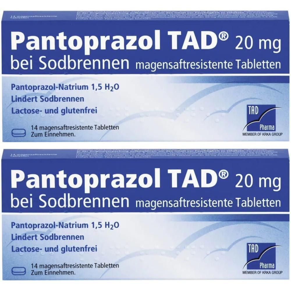 Pantoprazol TAD 20 mg b.Sodbrenn. magensaftr.Tabl. 2x 2x14 St Tabletten magensaftresistent
