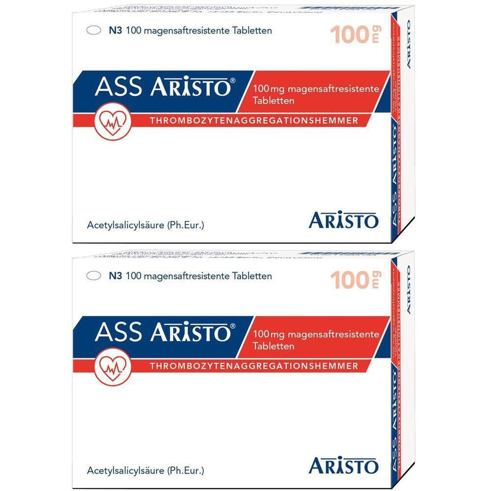 ASS Aristo 100 mg magensaftresistente Tabletten 2x 2x100 St magensaftresistent