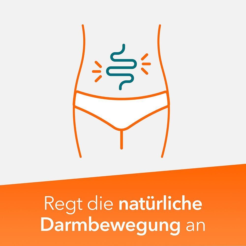 Grafik einer menschlichen Figur mit stilisiertem Darm, der Aktivität zeigt.