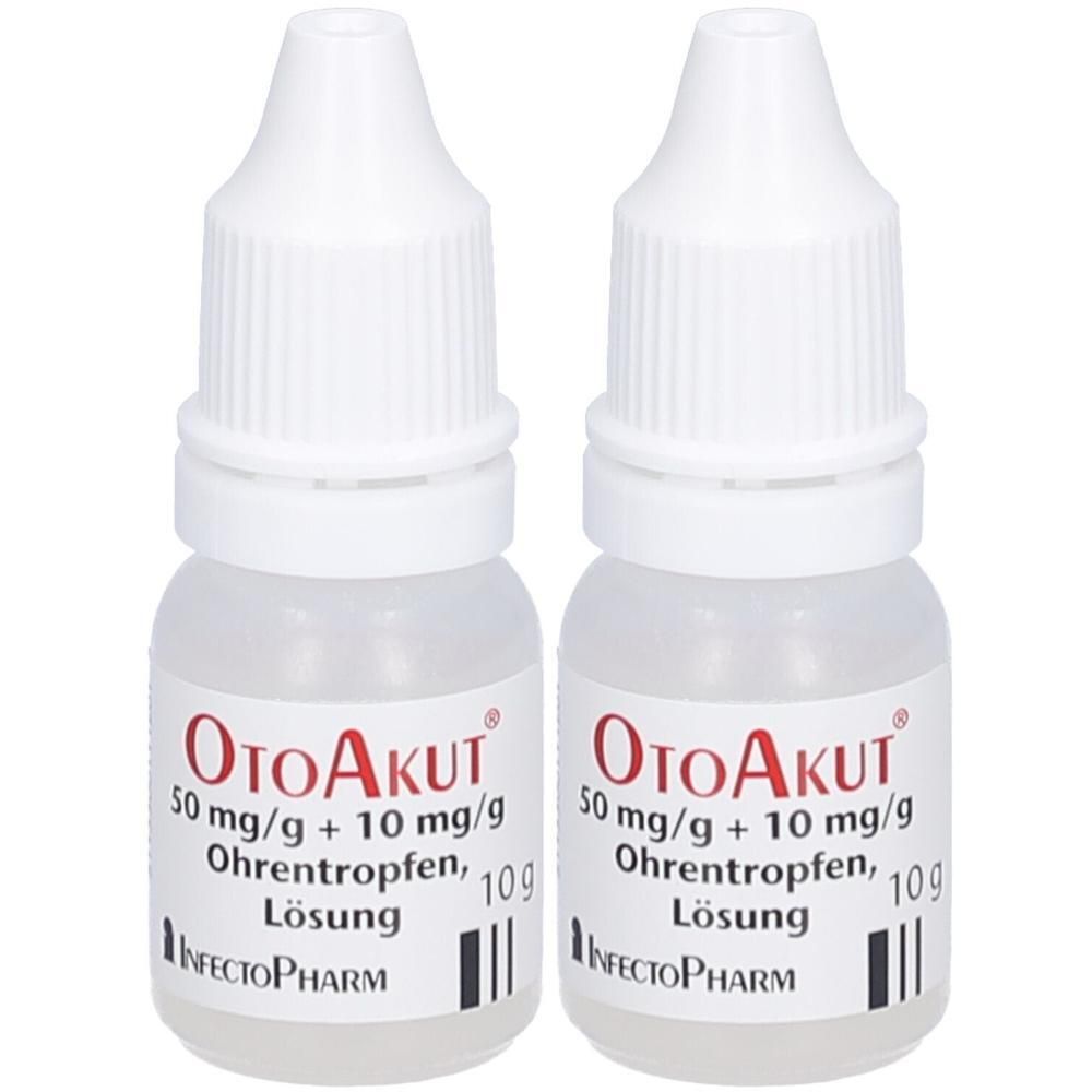 Otoakut 50 mg/g + 10 Ohrentropfen Lösung 2x 2x10 g