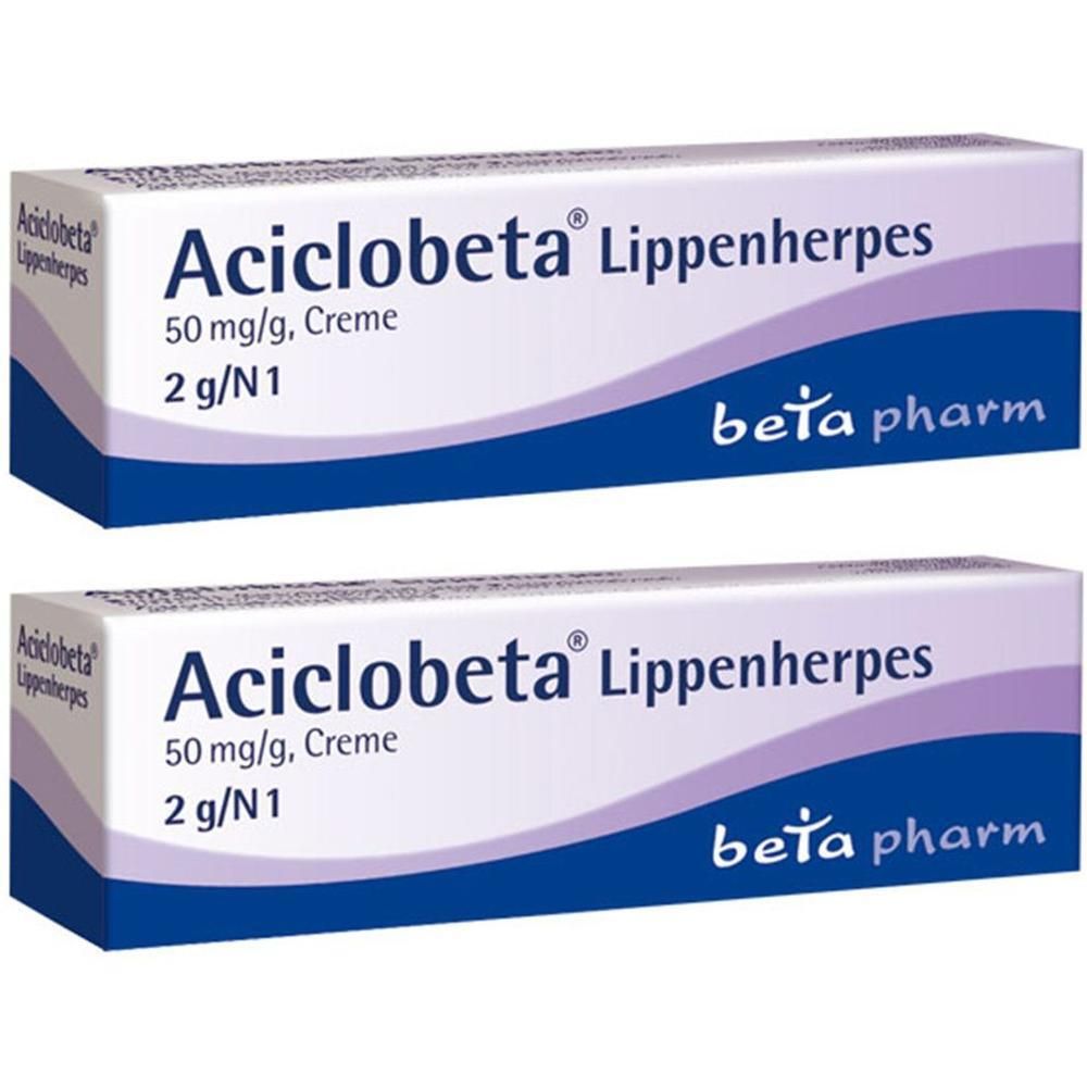 Aciclobeta Lippenherpes Creme 2x 2x2 g
