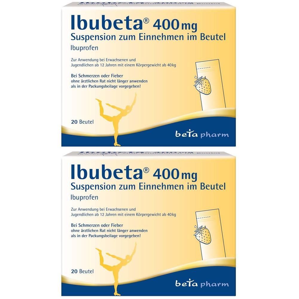 Ibubeta 400 mg Suspension zum Einnehmen im Beutel 2x 2x20 St