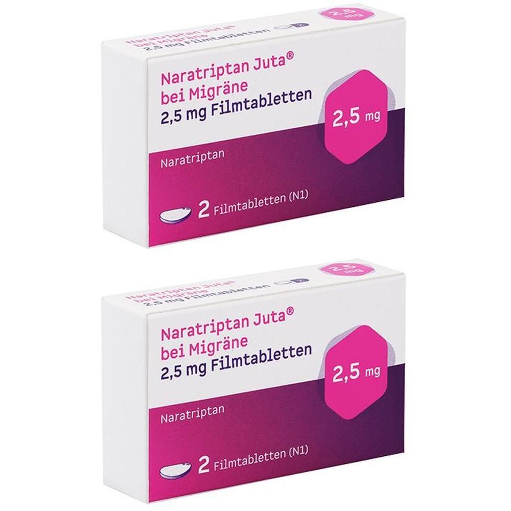 Naratriptan Juta bei Migräne 2,5 mg Filmtabletten 2x 2x2 St