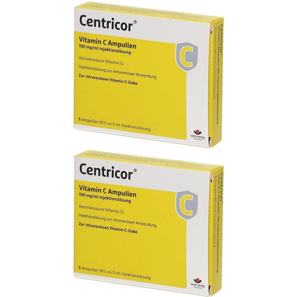 Centricor Vitamin C Ampullen 100 mg/ml Inj.-Lsg. 2x 2x5x5 ml Injektionslösung