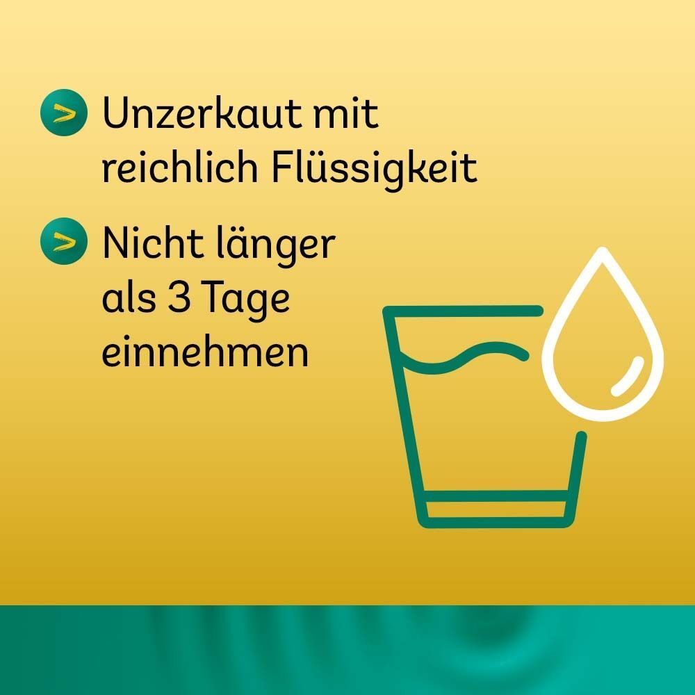 Paracetamol Dexcel 500 mg: Unzerkaut mit Flüssigkeit einnehmen. Nicht länger als 3 Tage.