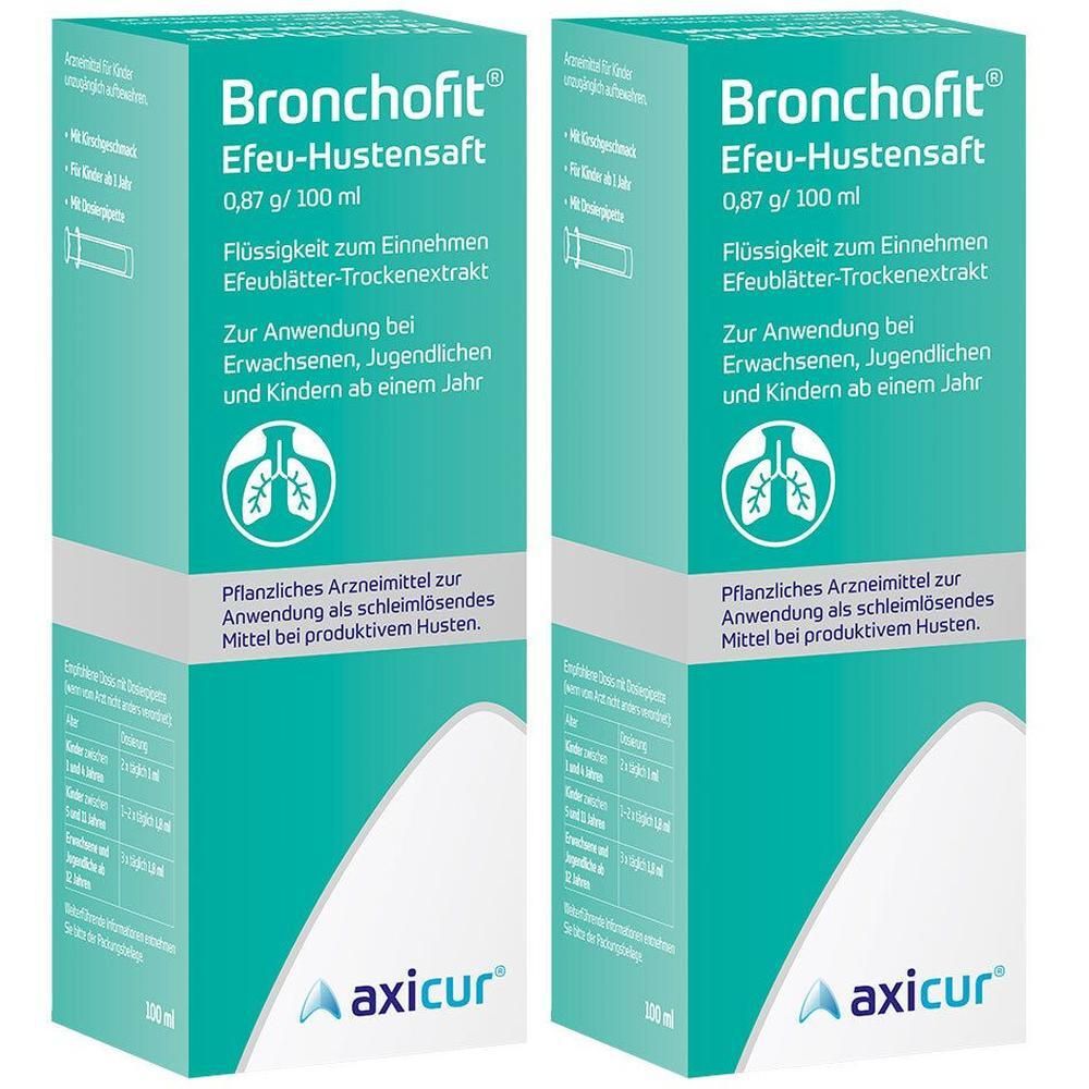 Bronchofit Efeu-Hustensaft 0,87 g/100 ml FLE 2x 2x100 Flüssigkeit zum Einnehmen