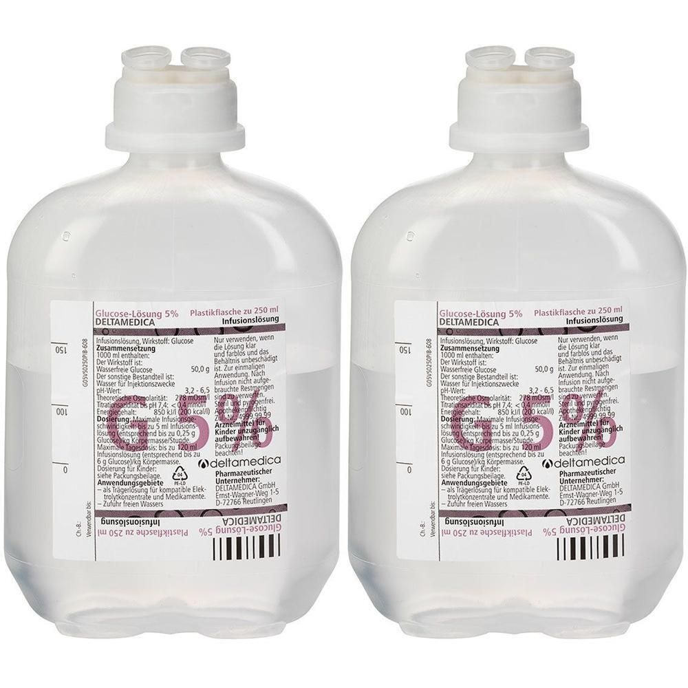 Glucose 5% Deltamedica Infusionslösung Plastikfl. 2x 2x10x250 ml