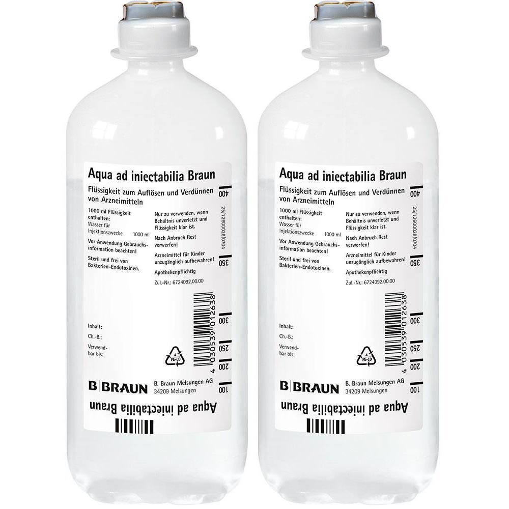 Aqua AD injectabilia Ecoflac Plus Infusionslsg. 2x 2x10x1000 ml Infusionslösung