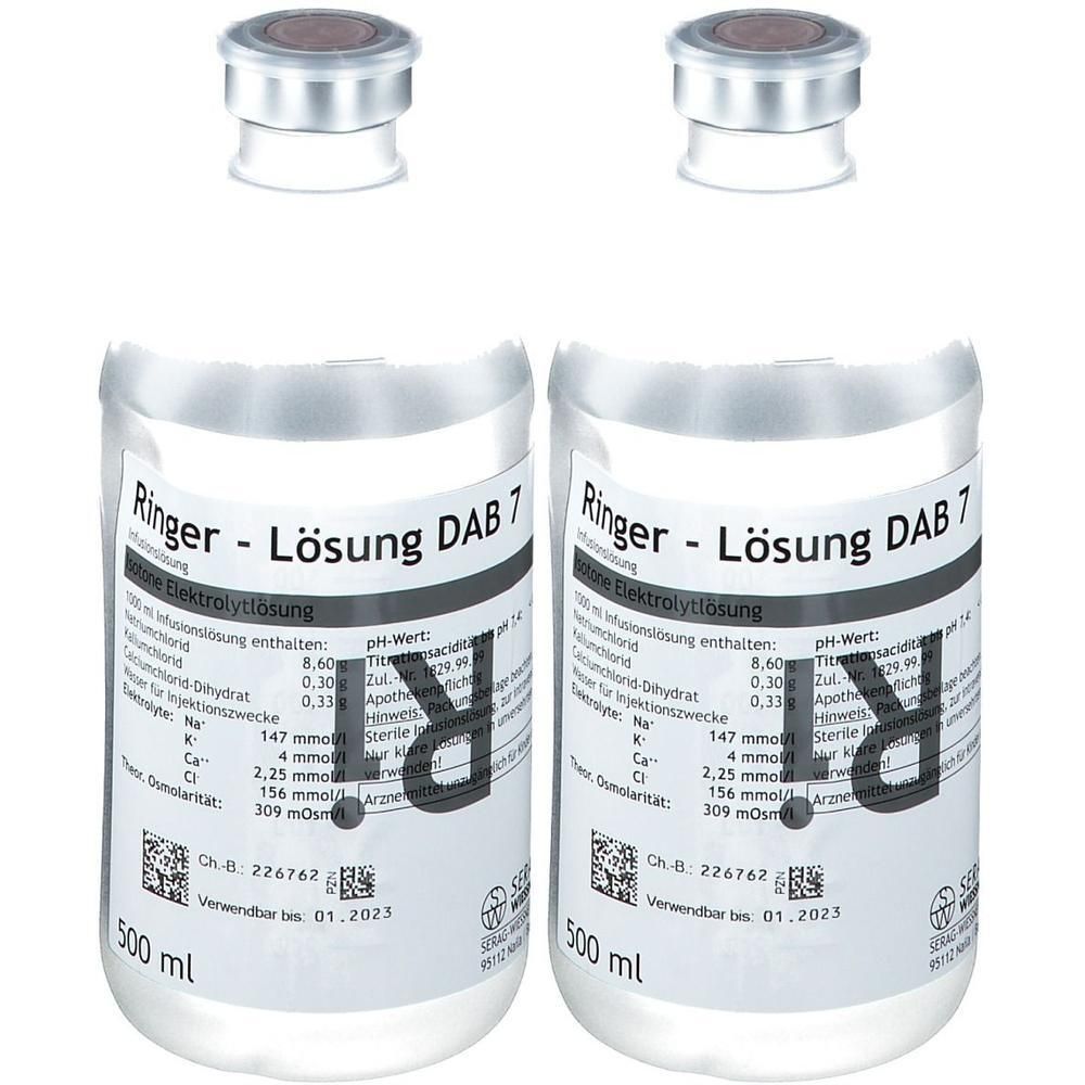 Ringer Lösung DAB 7 Plastik 2x 2x500 ml Infusionslösung