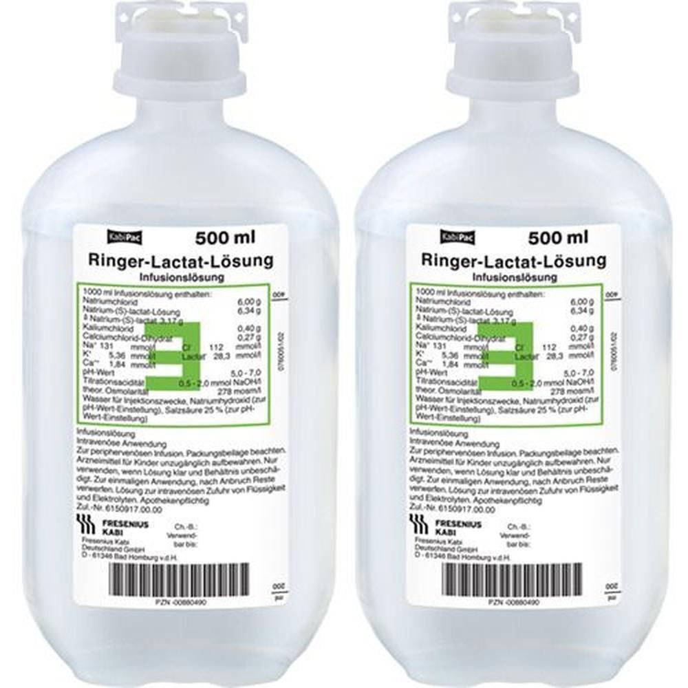 Ringer Lactat Lösung Plastik Infusionslösung 2x 2x10x500 ml