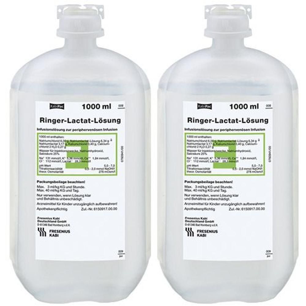 Ringer Lactat Lösung Plastik Infusionslösung 2x 2x10x1000 ml