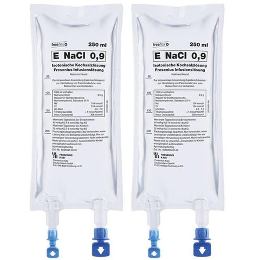 Isotonische Kochsalzlsg.500ml halbgef.freeflex+ 2x 2x20x250 ml Infusionslösung