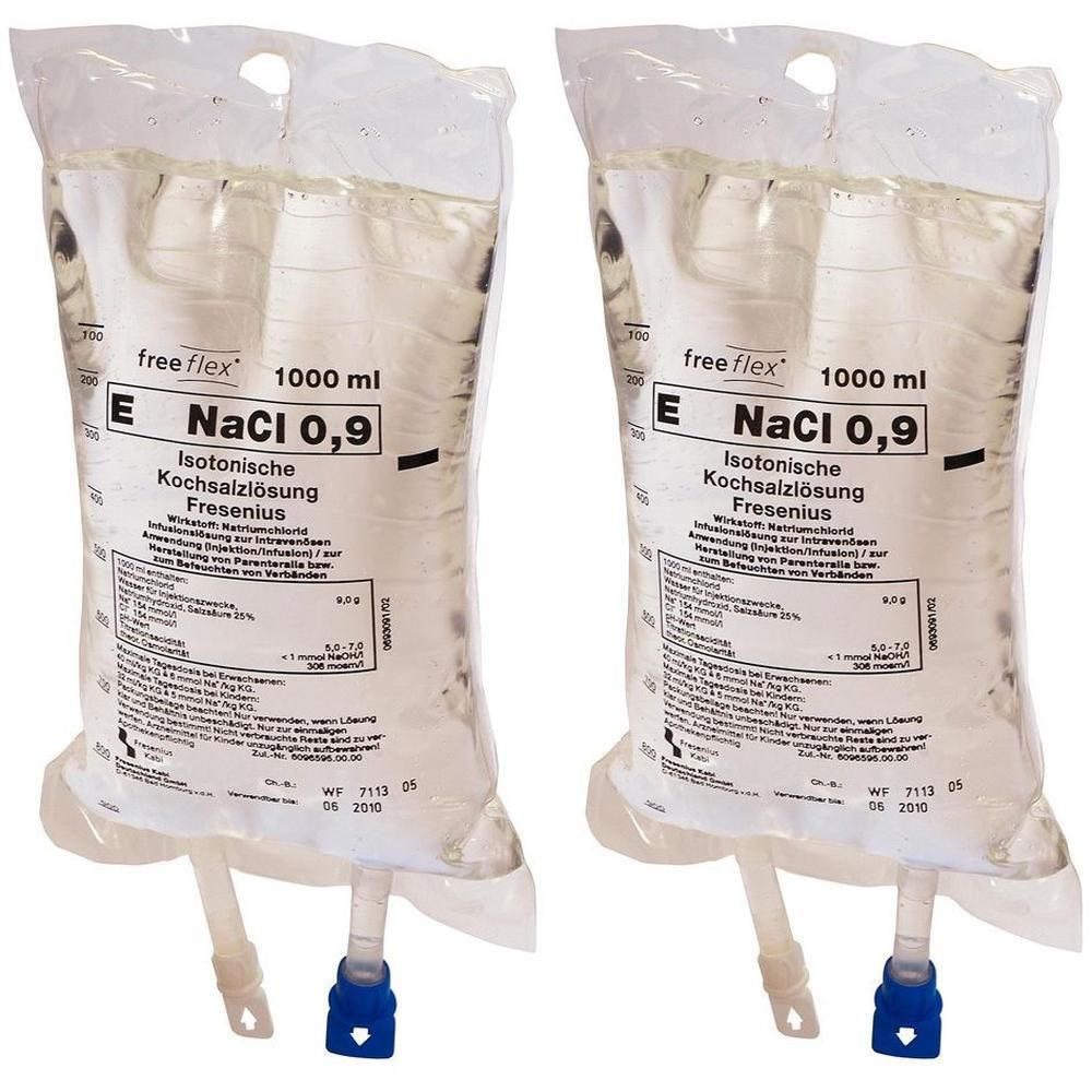 Isotonische Kochsalzlösung Fresenius freeflex 2x 2x10x1000 ml Infusionslösung