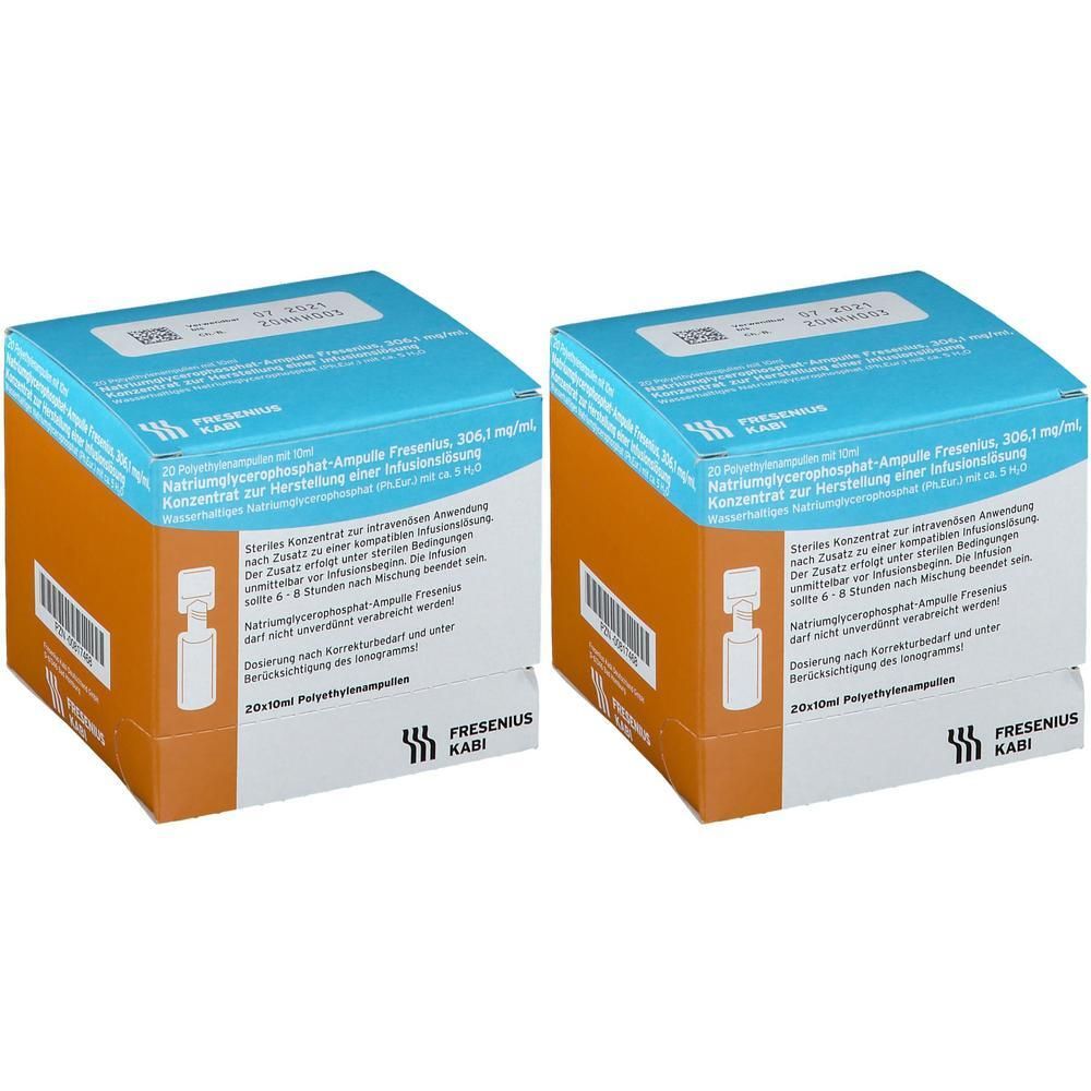 Natriumglycerophosphat Ampulle Infusionslsg.-Konz. 2x 2x20x10 ml Infusionslösungskonzentrat