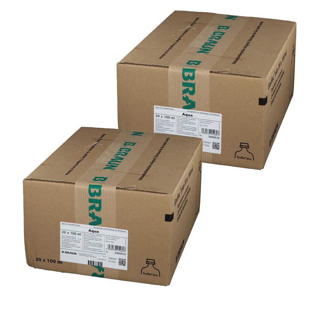 Aqua AD injectabilia Ecoflac Plus Injektionslsg. 2x 2x20x100 ml Injektionslösung