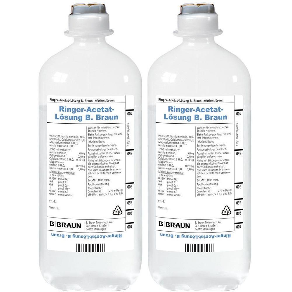 Ringer Acetat Inf.-Lsg.Ecoflac plus 2x 2x10x1000 ml Infusionslösung