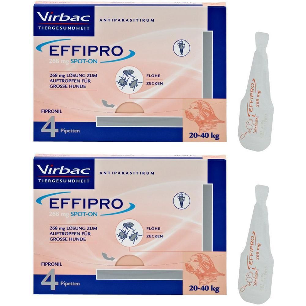 Effipro 268 mg Pip.Lsg.z.Auftropf.f.gr.Hunde 2x 2x4 St Lösung