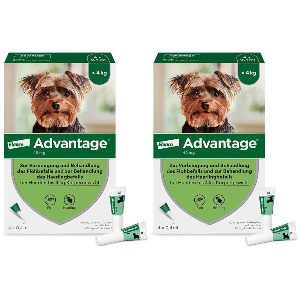 Advantage 40 Lösung f.Hunde bis 4 kg 2x 2x4 St